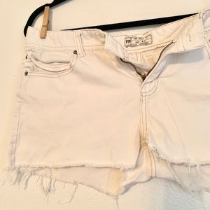 Free People White Daisy Dukes